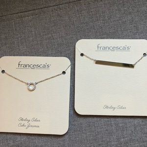 Two necklaces from Francesca’s, sterling silver